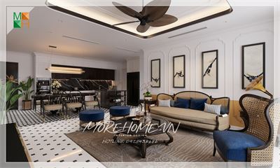 *Thiết Kế Nội Thất Chung Cư Phong Cách Indochine Sang Trọng