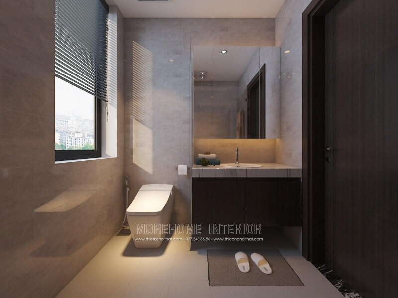 Gương ốp tường hình chữ đẹp cho phòng tắm chung cư, biệt thự, nhà phố nhỏ. thiết kế biệt thự