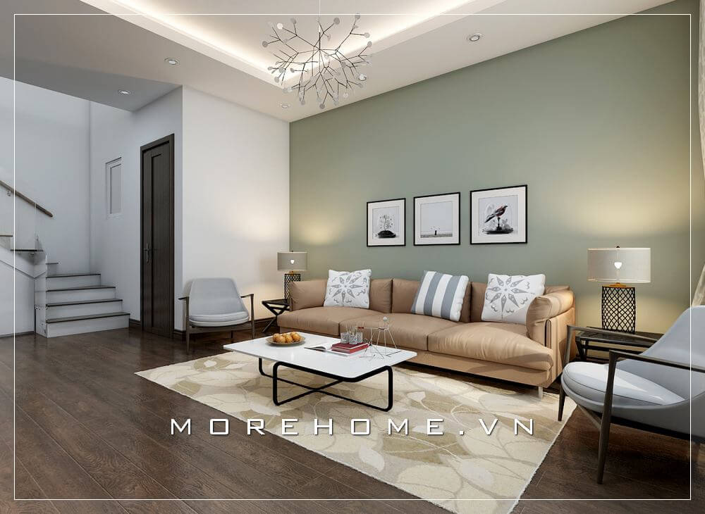 Trang trí nội thất phòng khách đẹp với đồ nội thất hiện đại cho biệt thự. Thiết kế biệt thự