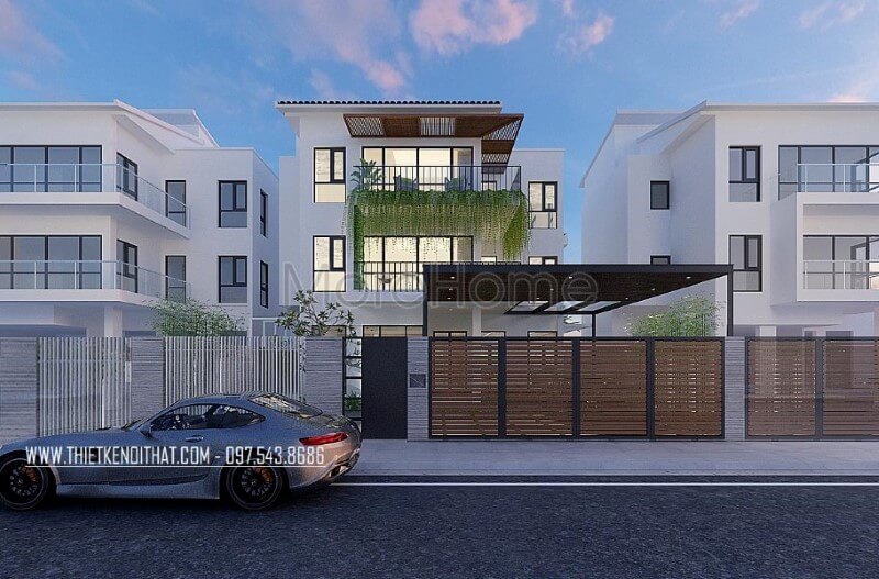 Thiết kế kiến trúc biệt thự 3 tầng hiện đại, đẹp tại khu đô thị Xuân Phương Hà Nội. Thiết kế nội ngoại thất biệt thự Hà Nội