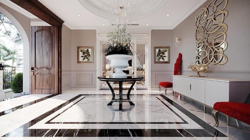 Bàn tiền sảnh đẹp, sang trọng cho biệt thự, nhà phố đương đại. thiết kế biệt thự