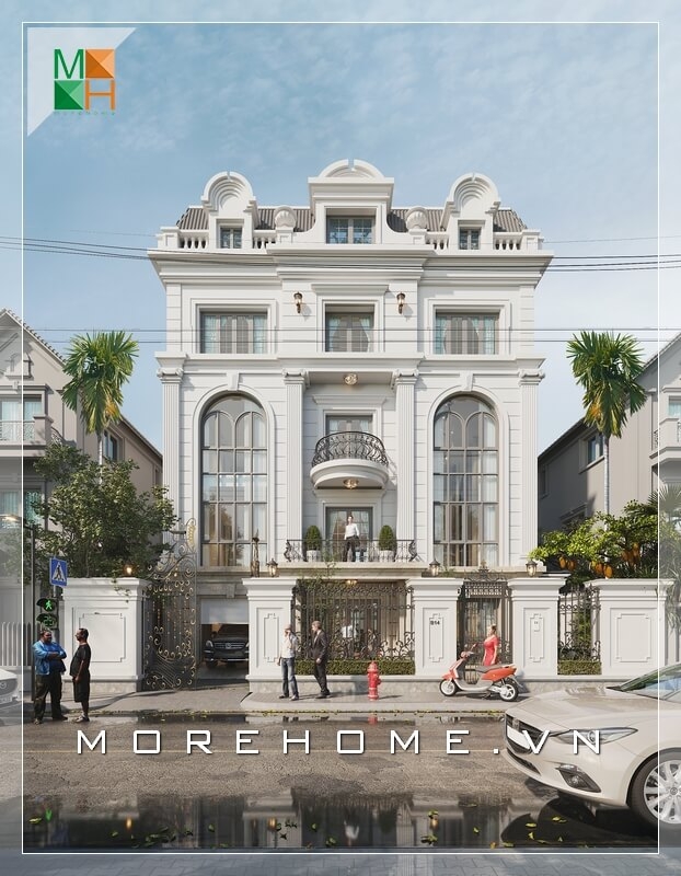 Lối thiết kế kiến trúc tân cổ điển cho biệt thự được giới thương gia yêu thích và hướng đến bởi sự sang trọng và đẳng cấp thiết kế biệt thự