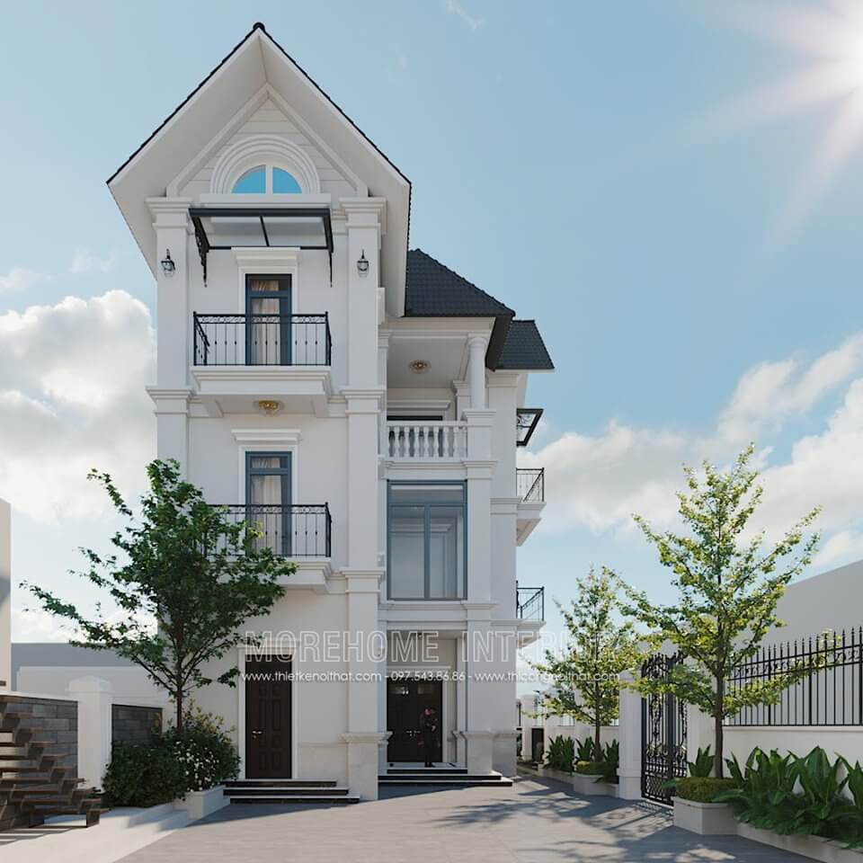 Thiết kế kiến trúc nhà biệt thự hiện đại tại Đông Anh Hà Nội thiết kế kiến trúc
