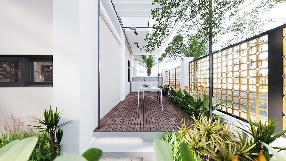 Thiết kế kiến trúc ngoại thất đẹp cho khuôn viên bên ngoài biệt thự thiết kế kiến trúc